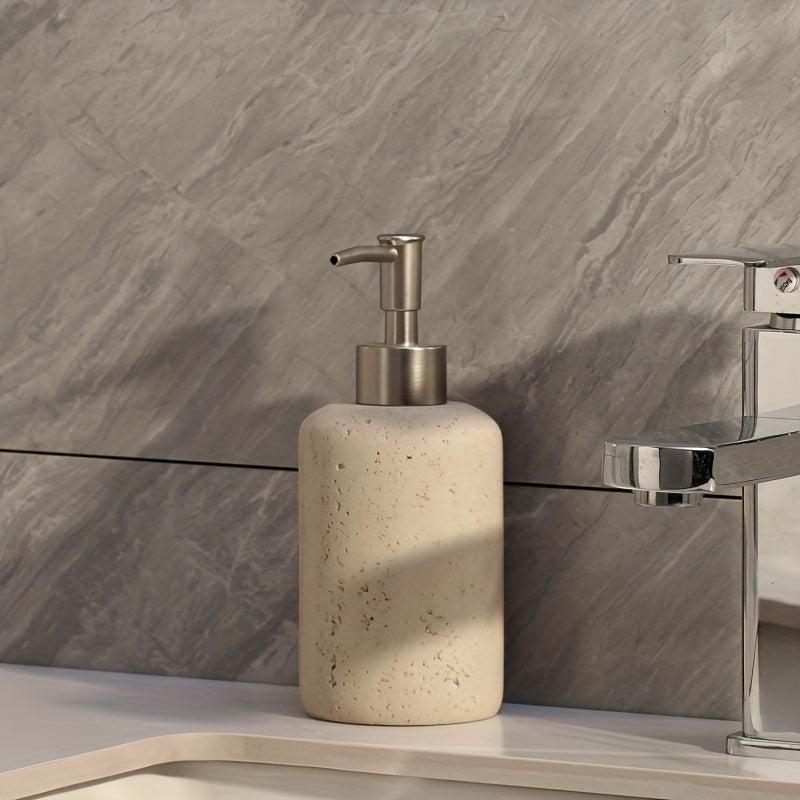 Resin Soap Dispenser Marble Pattern Countertop Lotion Bottle