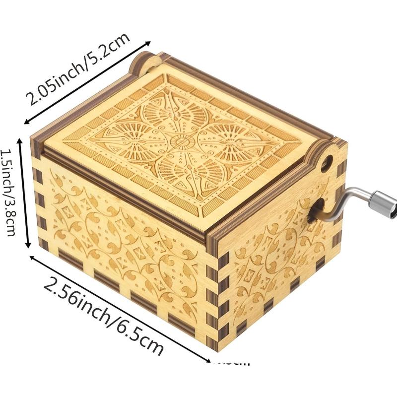 You Are My Sunshine Wood Music Box - Vintage Hand Crank Musical Box Gift