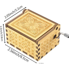 You Are My Sunshine Wood Music Box - Vintage Hand Crank Musical Box Gift
