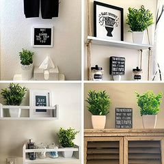 9 Mini Artificial Eucalyptus & Wheat Grass Plants for Home Decor & Office Desk