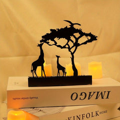 European Style Metal Candlestick Holder Elk Elephant Giraffe Home Office