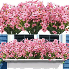 4pcs UV Resistant Artificial Flowers for Outdoor and Indoor Decor