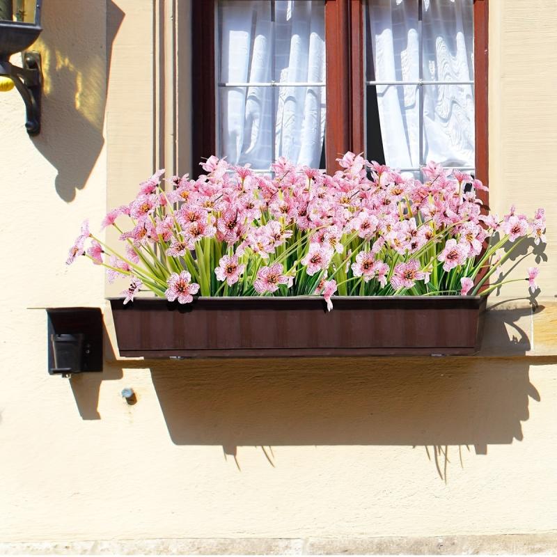 4pcs UV Resistant Artificial Flowers for Outdoor and Indoor Decor