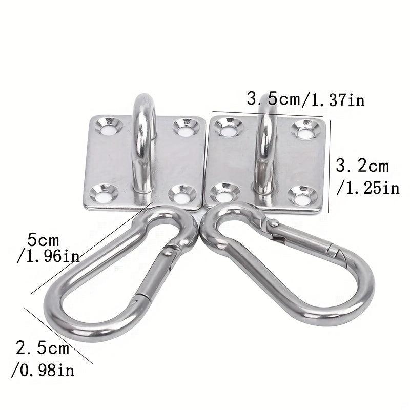 2pcs Wall Mounted Stainless Steel Hooks for Hammock