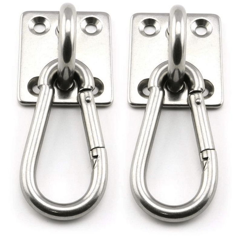 2pcs Wall Mounted Stainless Steel Hooks for Hammock