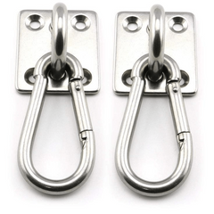 2pcs Wall Mounted Stainless Steel Hooks for Hammock
