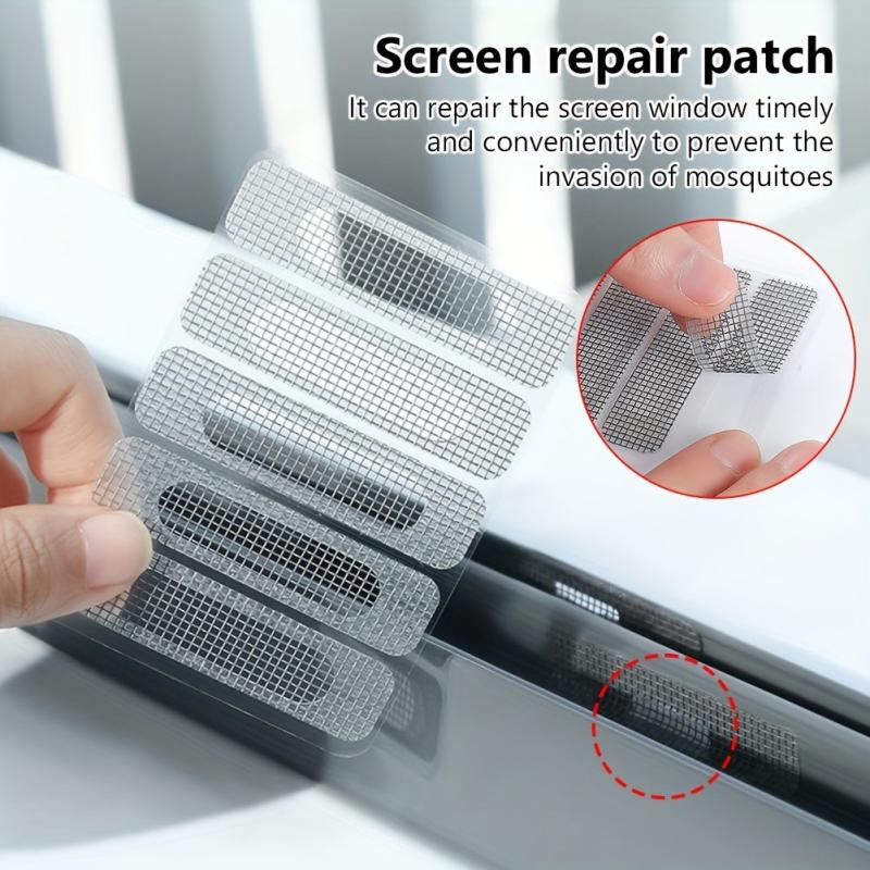 5pcs Indoor Insect Fly Mosquito Net Window Screen Repair Patch Adhesive Kit
