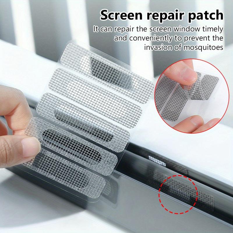 5pcs Indoor Insect Fly Mosquito Net Window Screen Repair Patch Adhesive Kit
