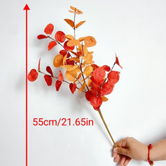 6pcs Artificial Eucalyptus Stems for Farmhouse Home Table Thanksgiving Decor