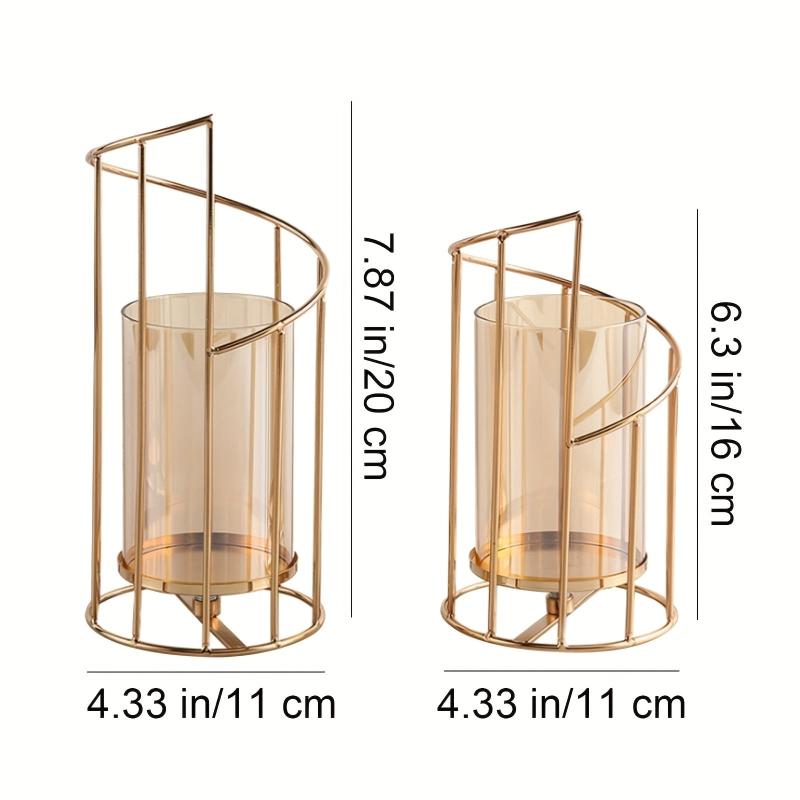 Golden Metal Wire Candle Holder - Home Decor