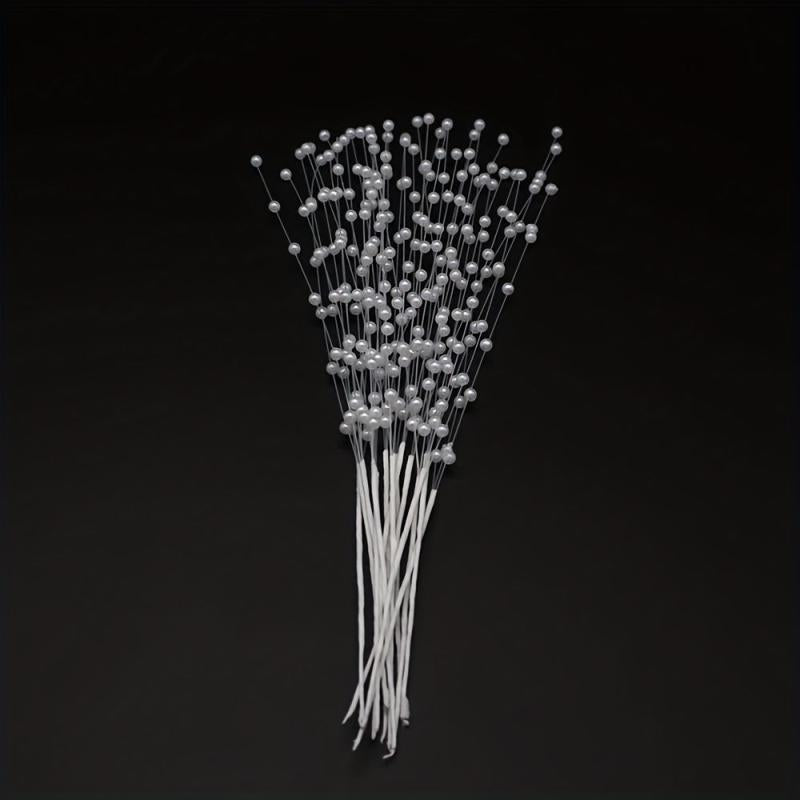 50pcs 4MM Pearl Sticks for Craft Bouquet Decoration DIY