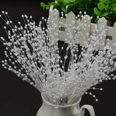 50pcs 4MM Pearl Sticks for Craft Bouquet Decoration DIY