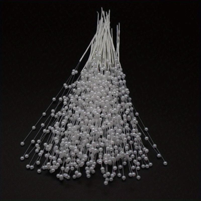 50pcs 4MM Pearl Sticks for Craft Bouquet Decoration DIY