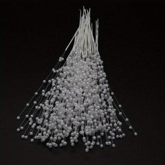 50pcs 4MM Pearl Sticks for Craft Bouquet Decoration DIY