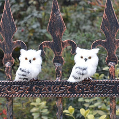 Artificial Owl Furry Christmas Bird Desktop Cabinet Decoration