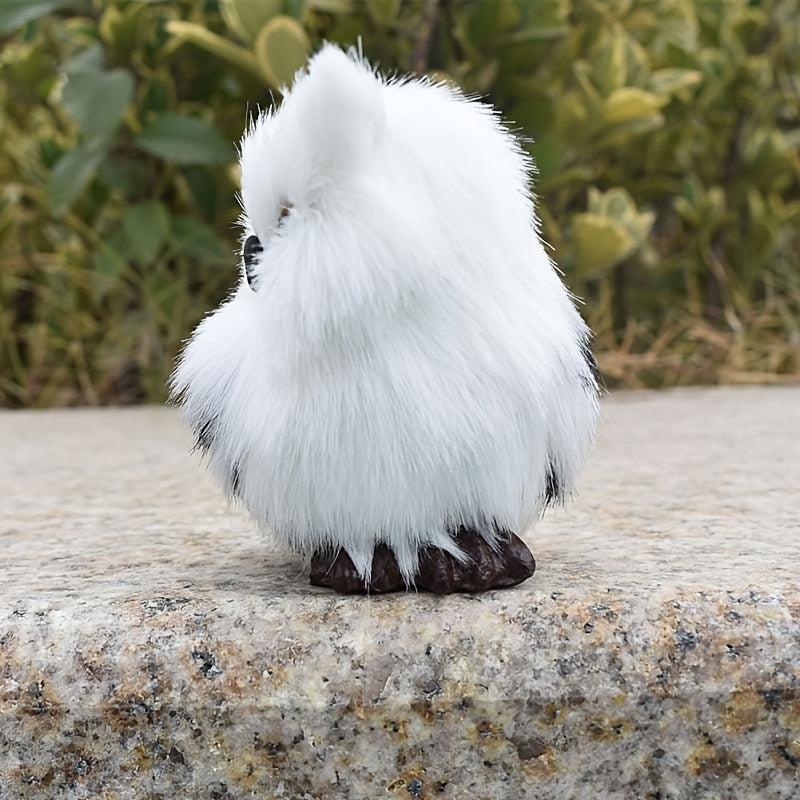 Artificial Owl Furry Christmas Bird Desktop Cabinet Decoration