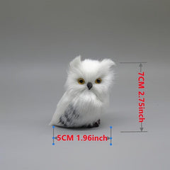 Artificial Owl Furry Christmas Bird Desktop Cabinet Decoration