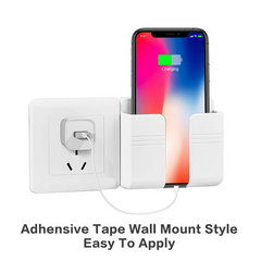 Punch Mobile Phone Holder Wall Mount Stand Remote Control Organizer Storage Box