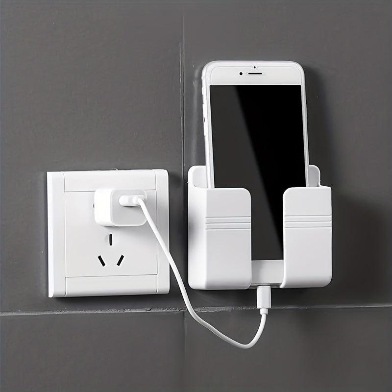 Punch Mobile Phone Holder Wall Mount Stand Remote Control Organizer Storage Box