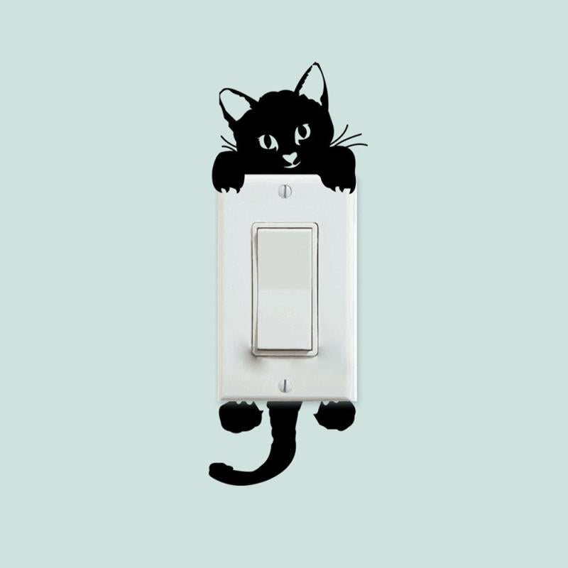 Waterproof Cat Wall Sticker Easy Peel Stick Backsplash Decals DIY Home Decor
