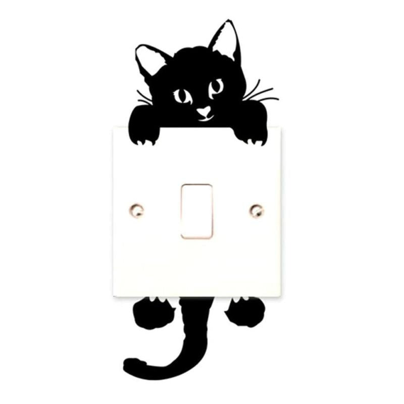 Waterproof Cat Wall Sticker Easy Peel Stick Backsplash Decals DIY Home Decor