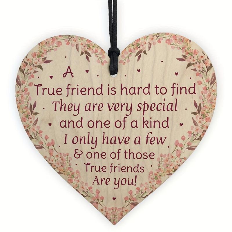 Wooden Friendship Plaque Self Knowing Love Pendant Gift for Women