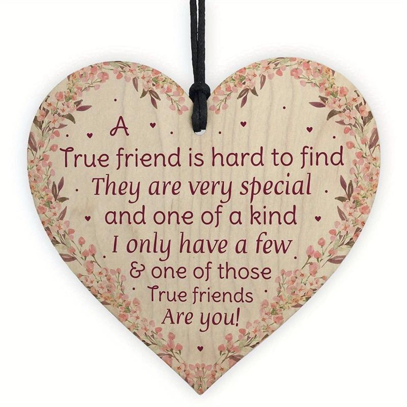 Wooden Friendship Plaque Self Knowing Love Pendant Gift for Women