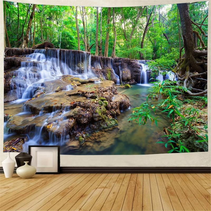 Forest Print Tapestry Wall Hanging for Home Decor