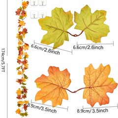 Autumn Maple Leaf Wreath for Indoor & Outdoor Decor