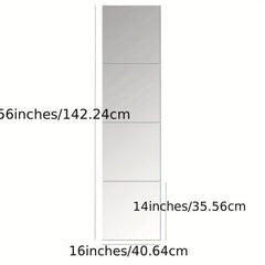 4PCS 35 X 40 Acrylic Mirror Wall Paste Self adhesive Mirror