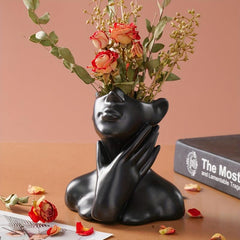 One Handed Face Armrest Vase for Home and Office