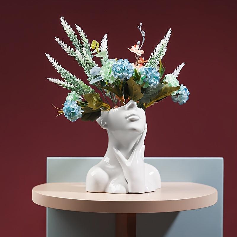 One Handed Face Armrest Vase for Home and Office