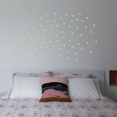 72pcs Stars Luminous Stickers Glow DIY Wall Decal