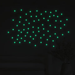 72pcs Stars Luminous Stickers Glow DIY Wall Decal