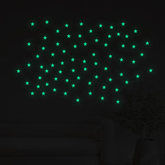 72pcs Stars Luminous Stickers Glow DIY Wall Decal
