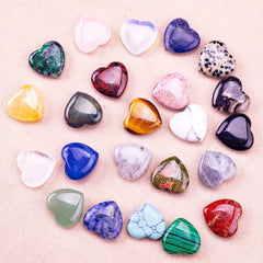 Heart Shaped Crystal Stone Amethyst Rose Quartz Palm Moonstone Meditation