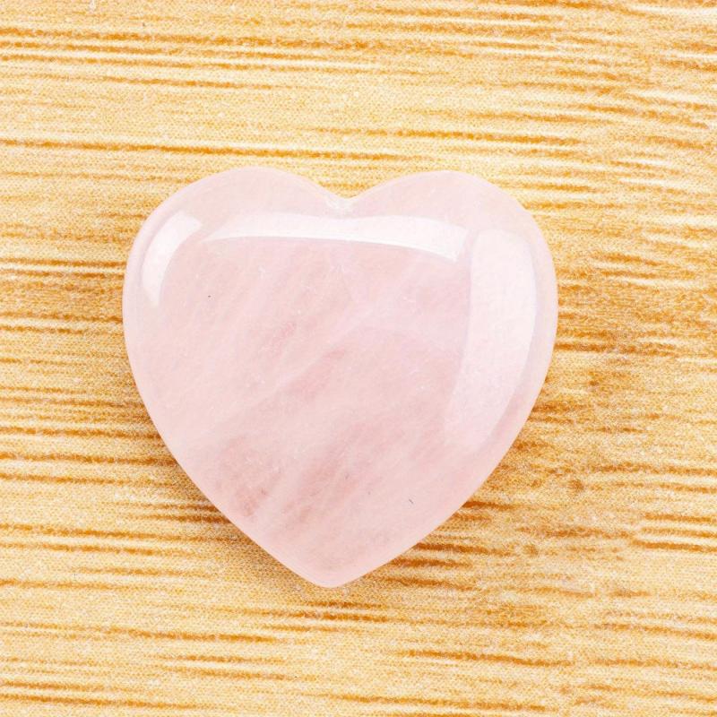 Heart Shaped Crystal Stone Amethyst Rose Quartz Palm Moonstone Meditation