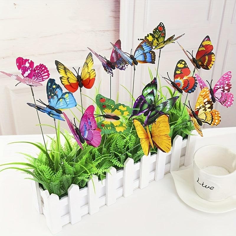Artificial Butterfly Stakes Garden Ornaments Yard Decor