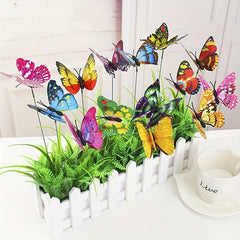 Artificial Butterfly Stakes Garden Ornaments Yard Decor