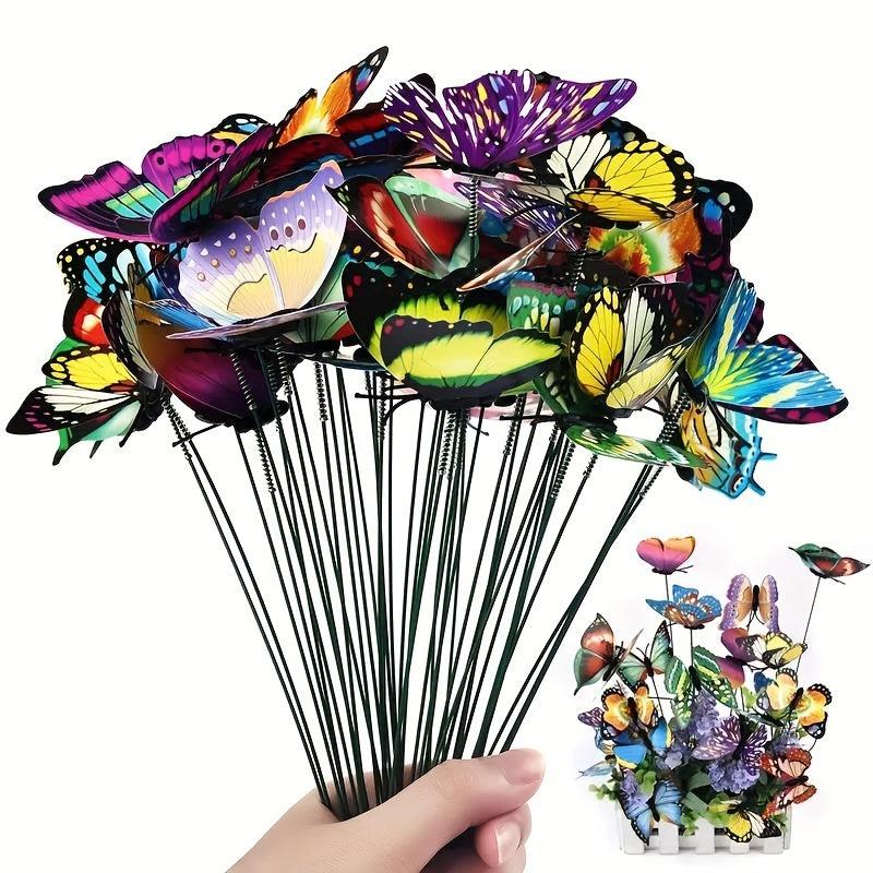 Artificial Butterfly Stakes Garden Ornaments Yard Decor