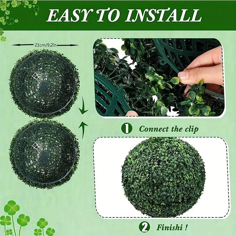 1pc Artificial Plant Topiary Ball Faux Boxwood Decorative Balls For Backyard Bal
