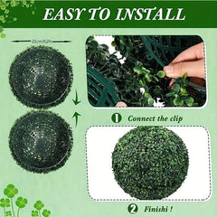 1pc Artificial Plant Topiary Ball Faux Boxwood Decorative Balls For Backyard Bal
