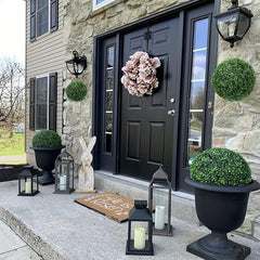 1pc Artificial Plant Topiary Ball Faux Boxwood Decorative Balls For Backyard Bal