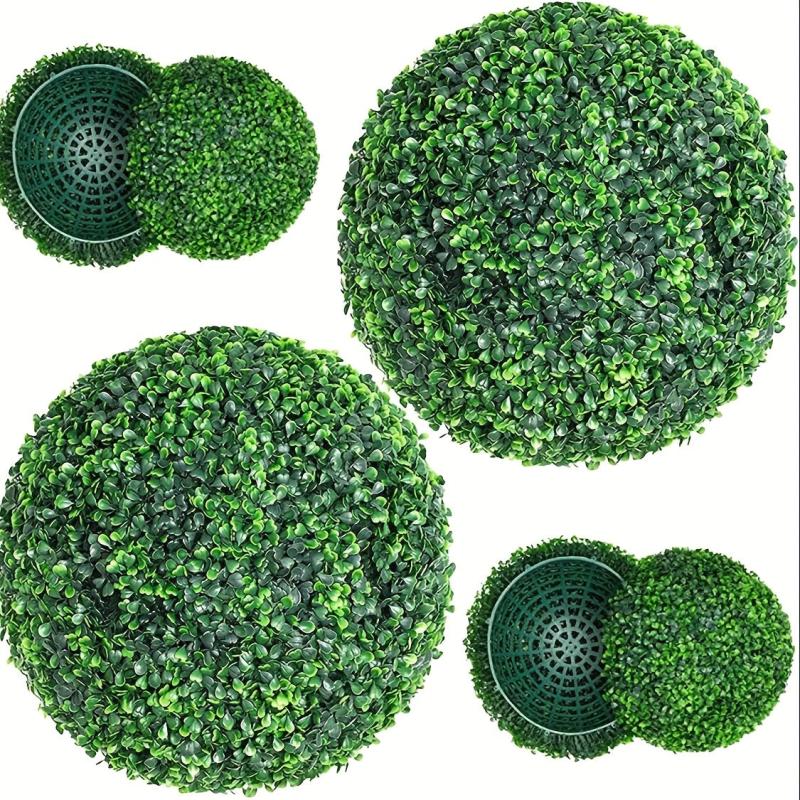 1pc Artificial Plant Topiary Ball Faux Boxwood Decorative Balls For Backyard Bal