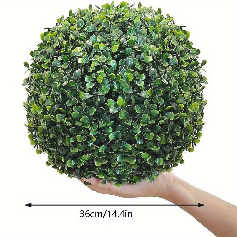 1pc Artificial Plant Topiary Ball Faux Boxwood Decorative Balls For Backyard Bal