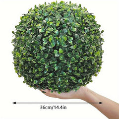 1pc Artificial Plant Topiary Ball Faux Boxwood Decorative Balls For Backyard Bal