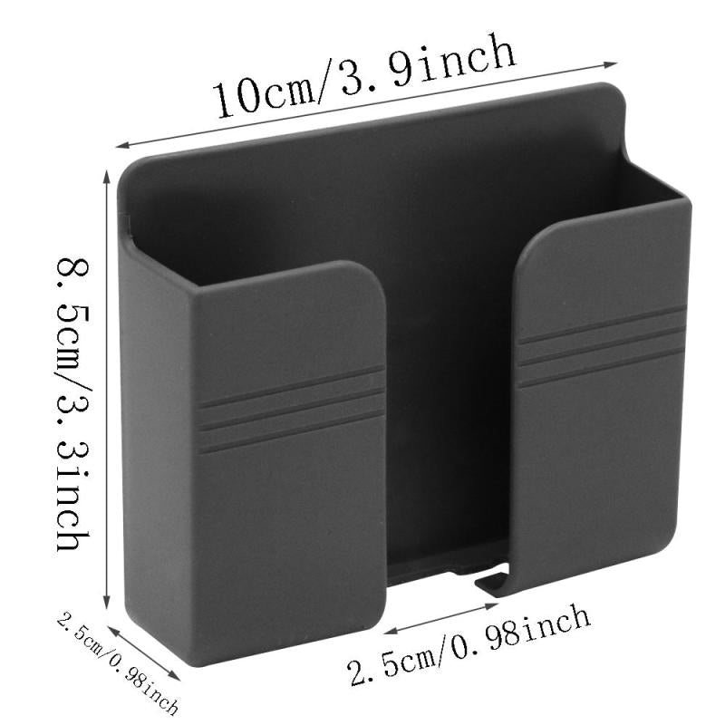Wall Mounted Organizer Storage Box Remote Control Mobile Phone Plug Holder