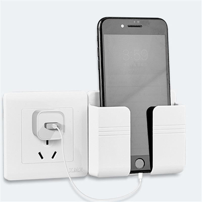 Wall Mounted Organizer Storage Box Remote Control Mobile Phone Plug Holder