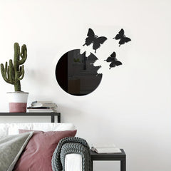 4pcs Mirror Wall Stickers 3D Butterfly Decorative Acrylic Mirror Stickers