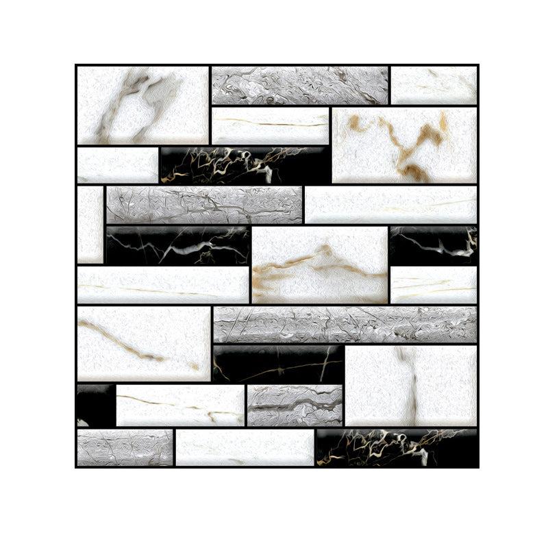 10pcs Self Adhesive 3D PVC Tile Wall Sticker Covers for Kitchen Bathroom